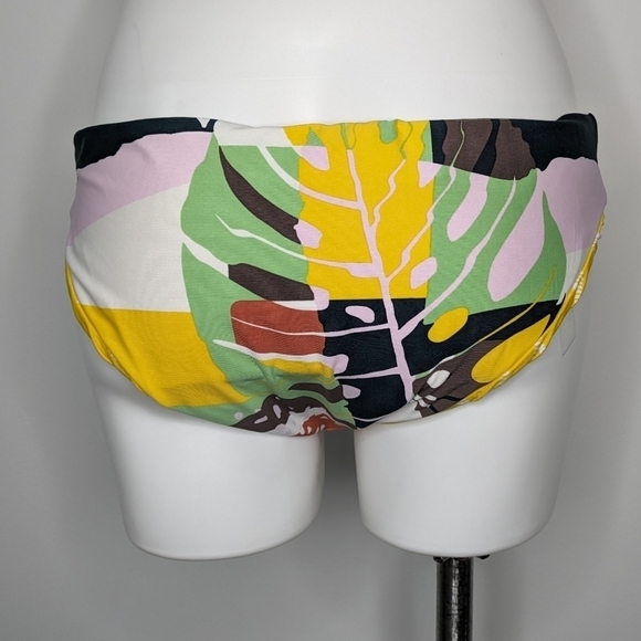 Carve Designs yellow green monstera reversible bikini bottom XL - Picture 4 of 13